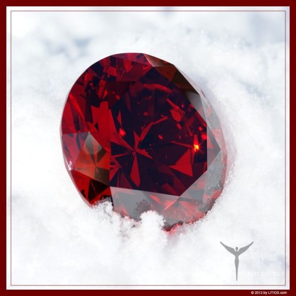 Avatar-Diamant rubinrot groß