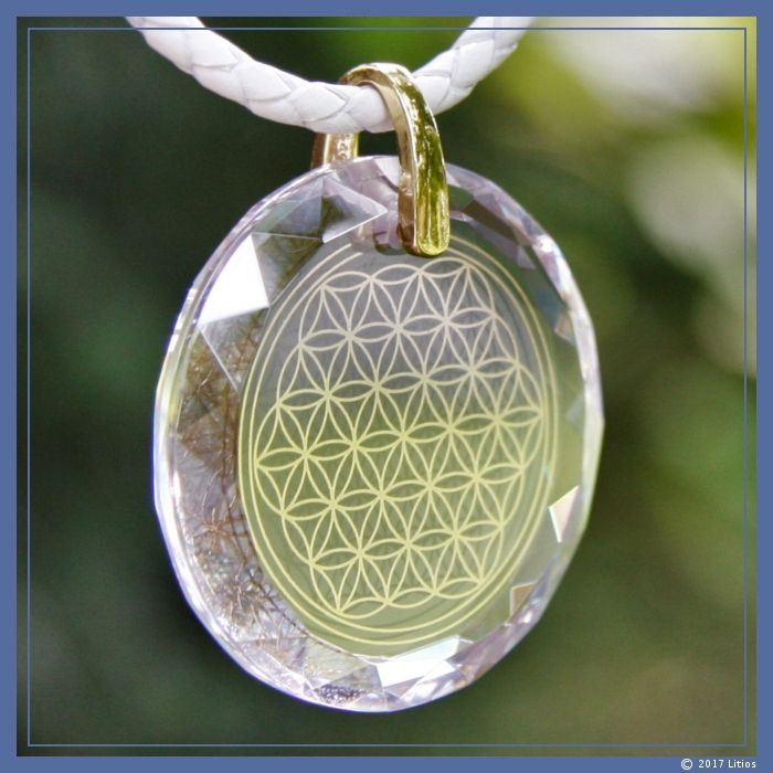 Lichtkristalle und Lichtdiamanten 4 Litios-Lichtkristalle und Lichtdiamanten von Erzengel Metatron - Blume des Lebens Kette
