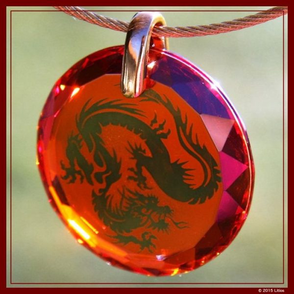 Drachen-Medaillon diamant