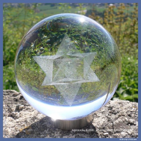 Merkaba Kugel Diamant Litios-Lichtkristalle