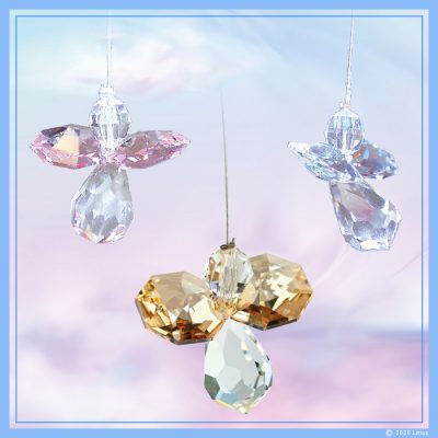 Lichtkristalle und Lichtdiamanten 2 Schutzengel Set Lichtkristall
